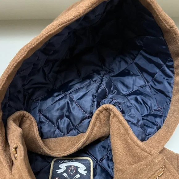 Next Brown Kids Pea Coat with Toggle Closures Size 5/6 - Picture 9 of 9